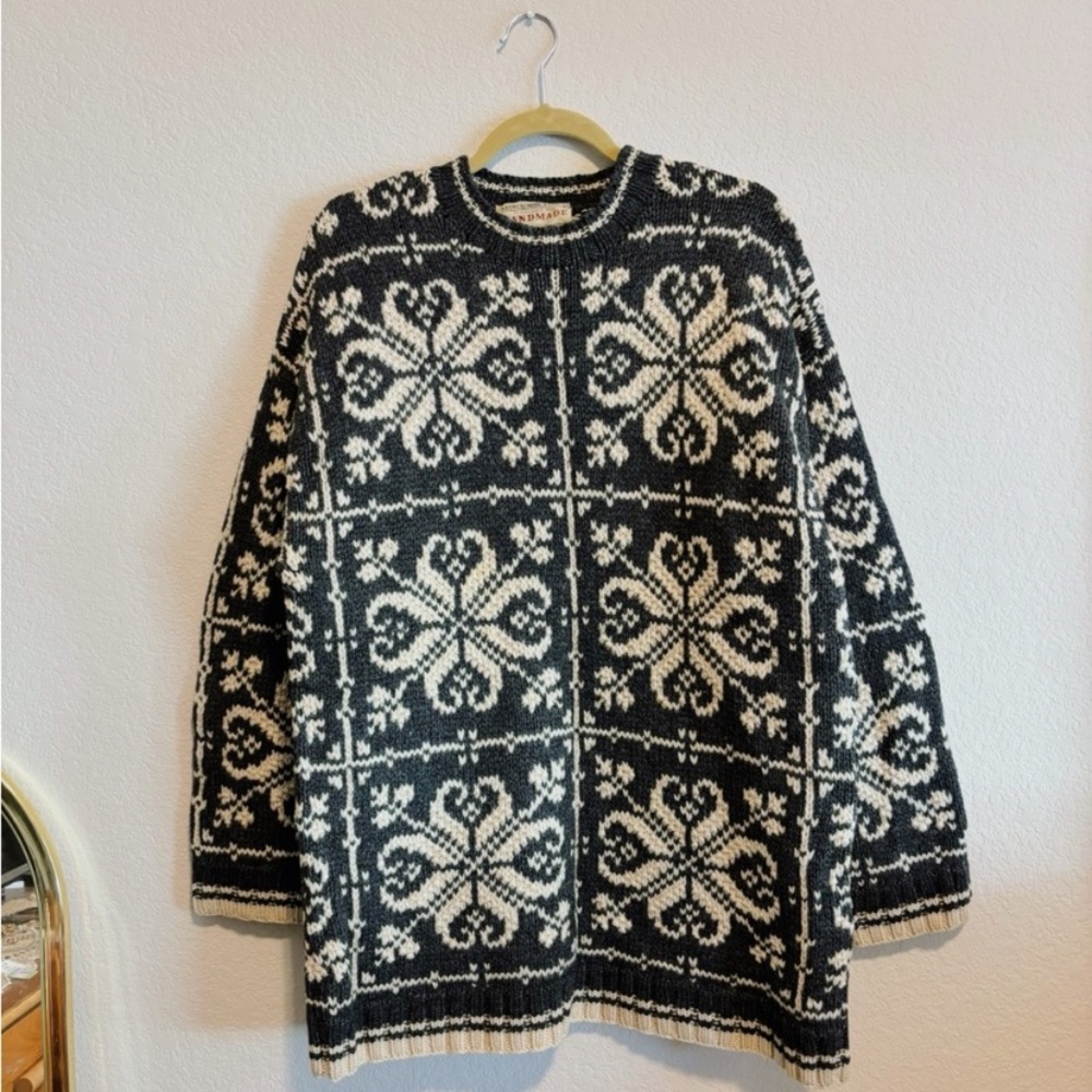 Vintage Abercrombie & Fitch 100% Wool Hand Made Sweater